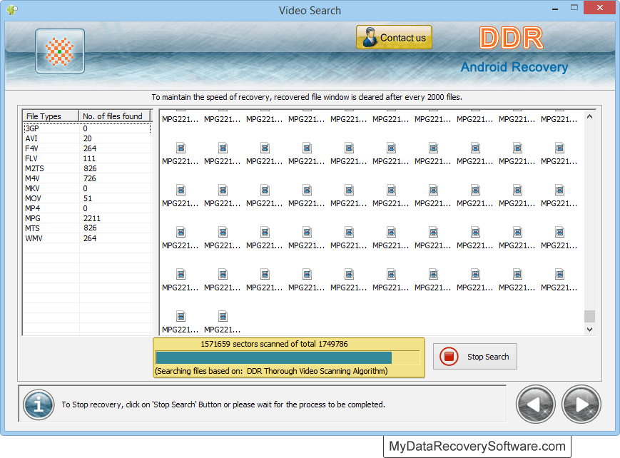 Data recovery process