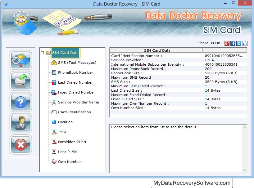 SIM Card Data